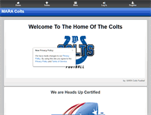 Tablet Screenshot of maracoltsfootball.com
